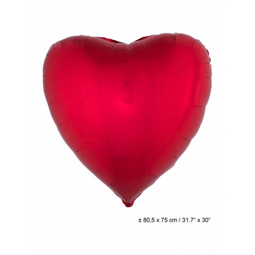 Folieballon Hart rood 80cm