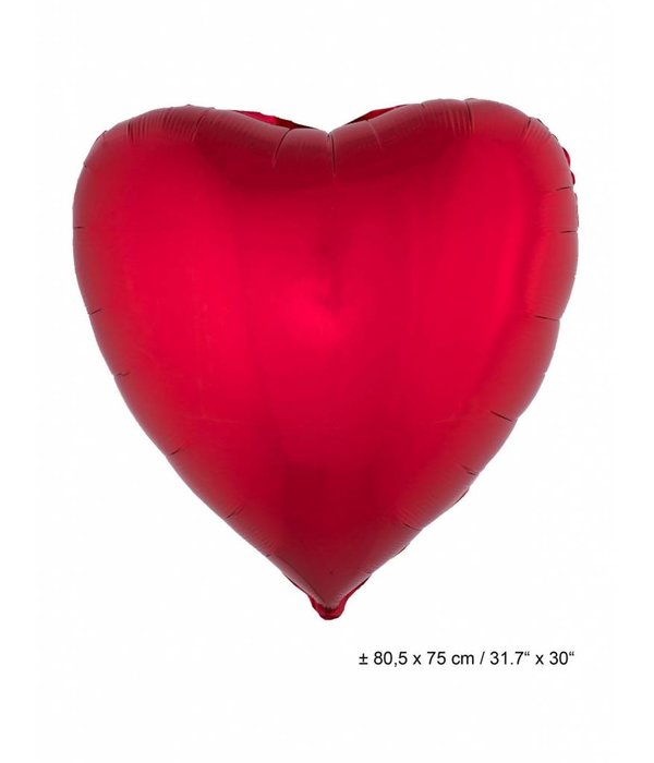 Folieballon Hart rood 80cm