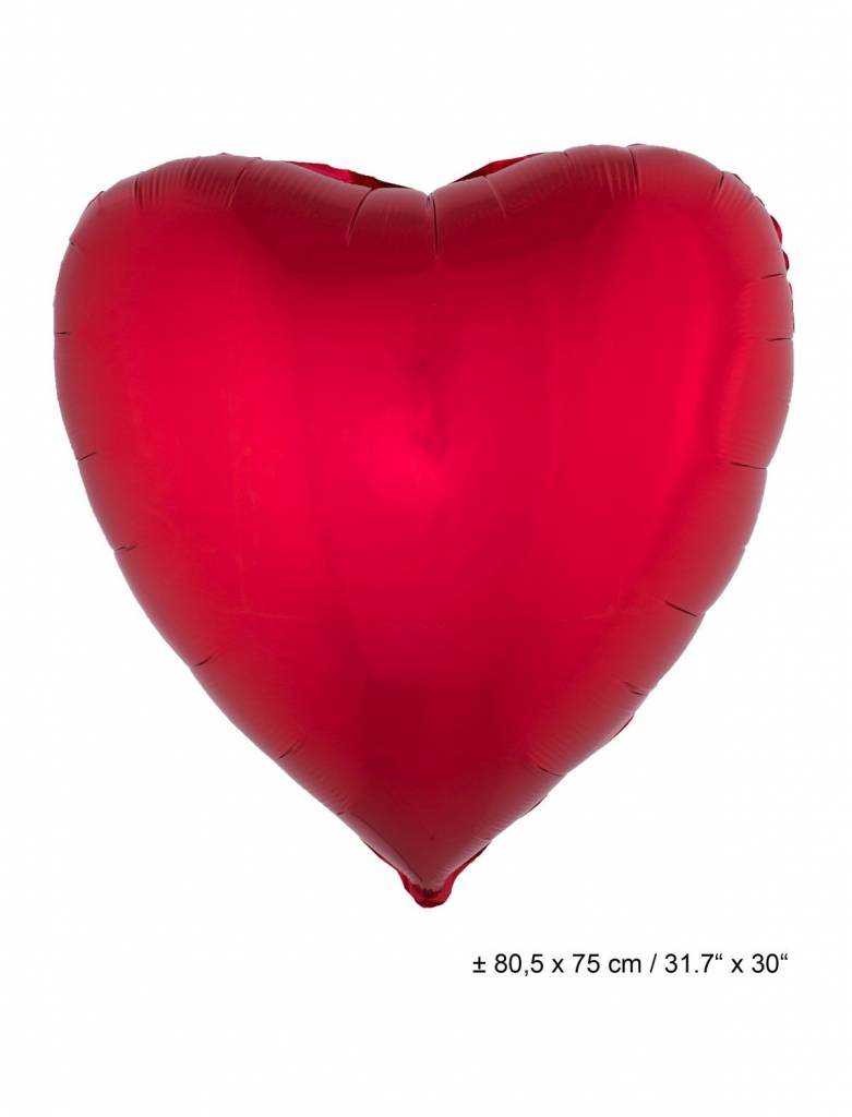 Folieballon Hart rood 80cm afbeelding