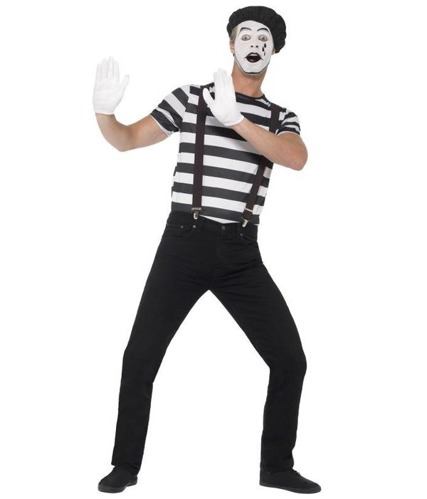 Mime artiest verkleedkostuum