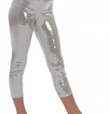 Legging pailletten zilver kind