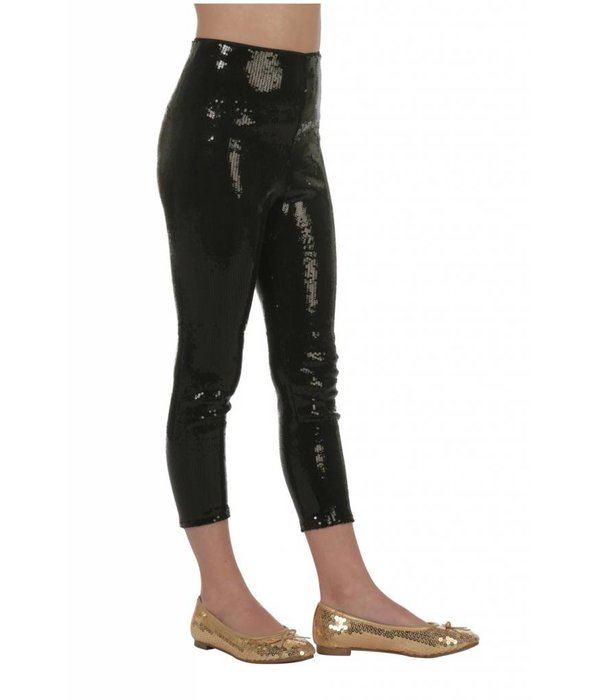 Legging pailletten zwart kind