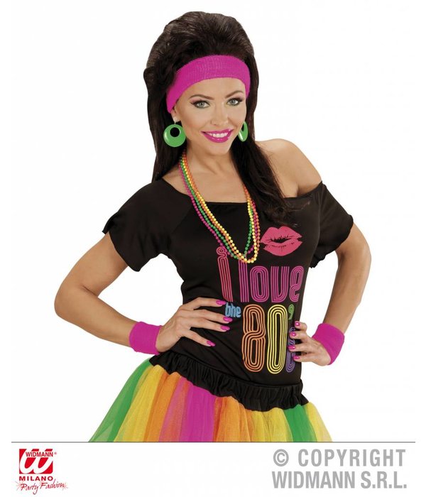 80's zweetband set neon roze