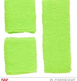 80's zweetband set neon groen