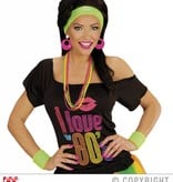 80's zweetband set neon groen
