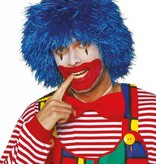 Clown pruik blauw