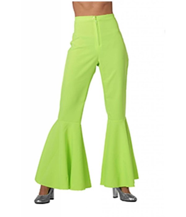 Hippie broek vrouw neon groen Jess