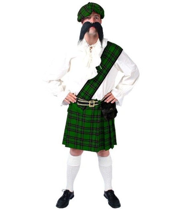 Schotse verkleedkleren man groen
