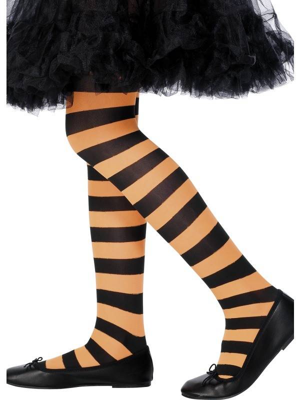 Panty kind oranje/zwart