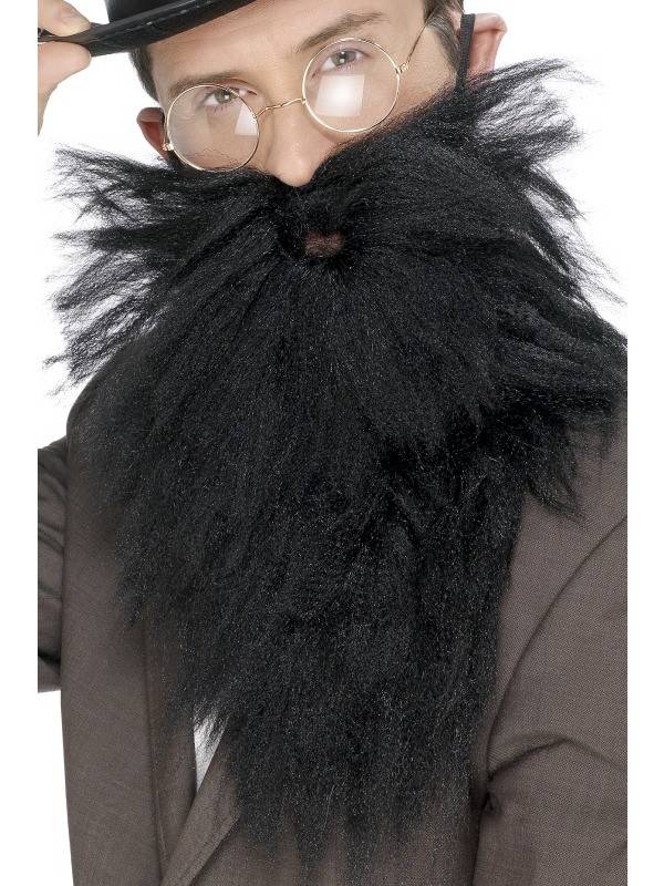 Baard met snor lang zwart afbeelding