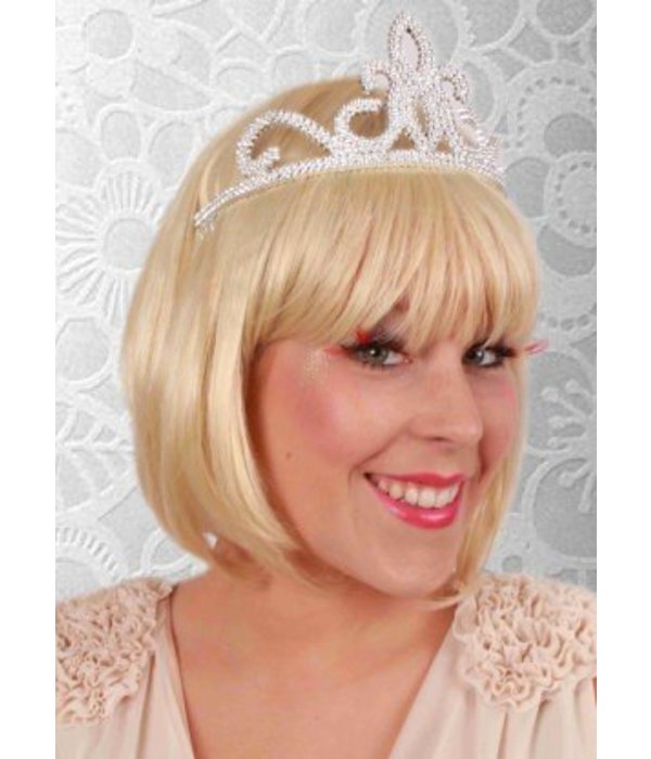 Kroontje tiara zilver
