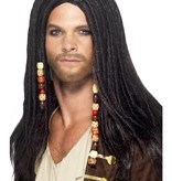 Piraat pruik met kralen