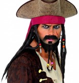 Piraten hoed met bruine dreadlocks