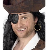 Piratenooglap met oorbel