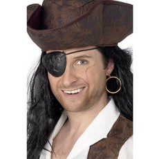 Piratenooglap met oorbel