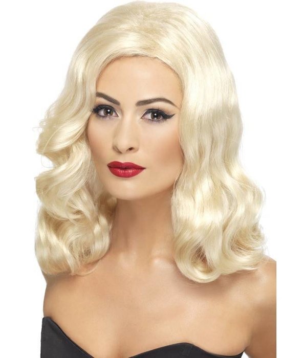 20's pruik golvend blond