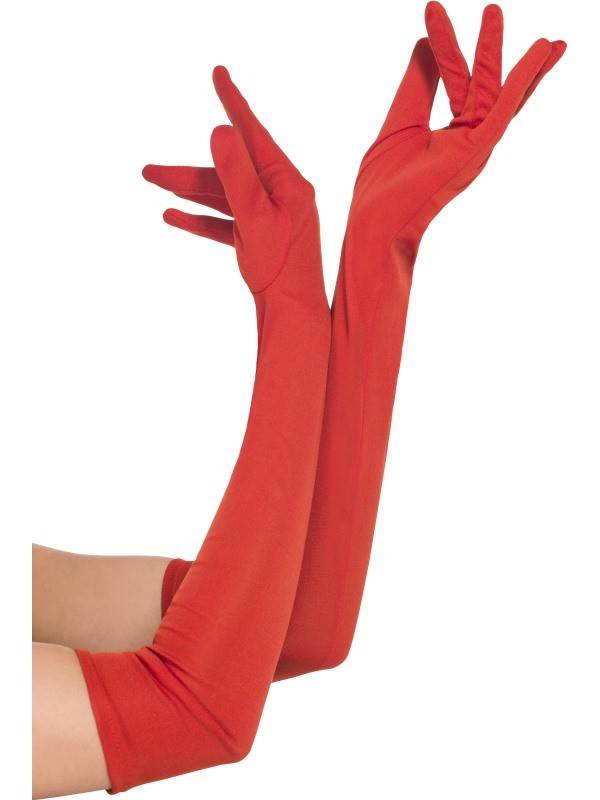 Handschoenen lang rood