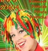 Rasta pruik rood/geel/groen