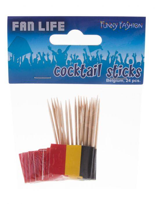 Coctailprikkers Belgie 24 stuks afbeelding