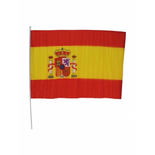 Spaanse vlag op stok 60x90cm