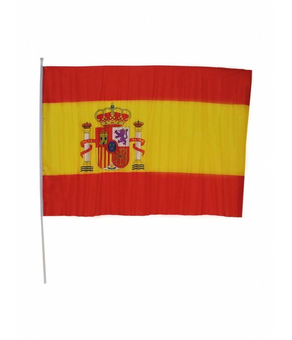 Spaanse vlag op stok 60x90cm