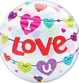 Helium ballon I love u 56cm