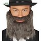 Grijze baard met snor