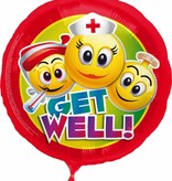 Get Well Soon Smiley Folieballon