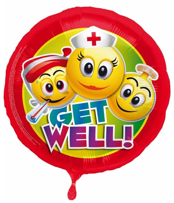 Get Well Soon Smiley Folieballon