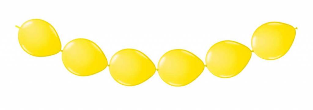 Gele Ballonnenslinger - Knoopballonnen - 3 meter afbeelding
