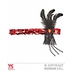 Hoofdband 20's pailletten rood