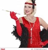 Hoofdband 20's pailletten rood