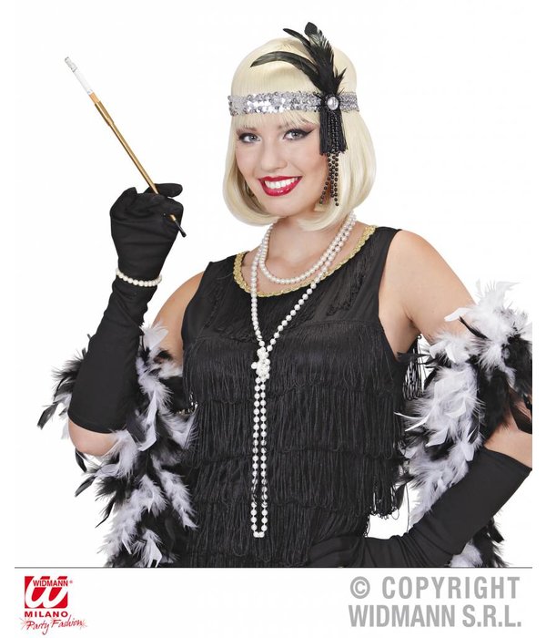 Hoofdband 20's pailletten zilver