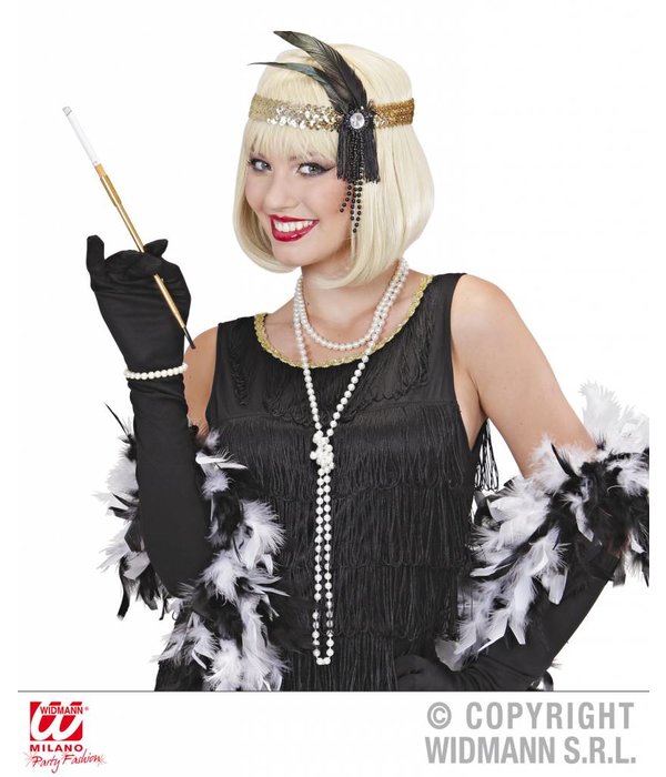 Hoofdband 20's pailletten goud