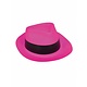 Neon roze disco hoed plastic