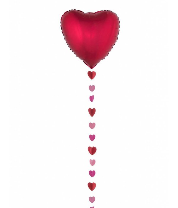 Ballonlint hartjes rood