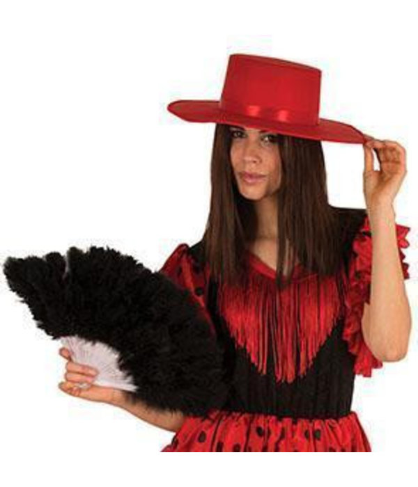 Spaanse hoed vilt rood