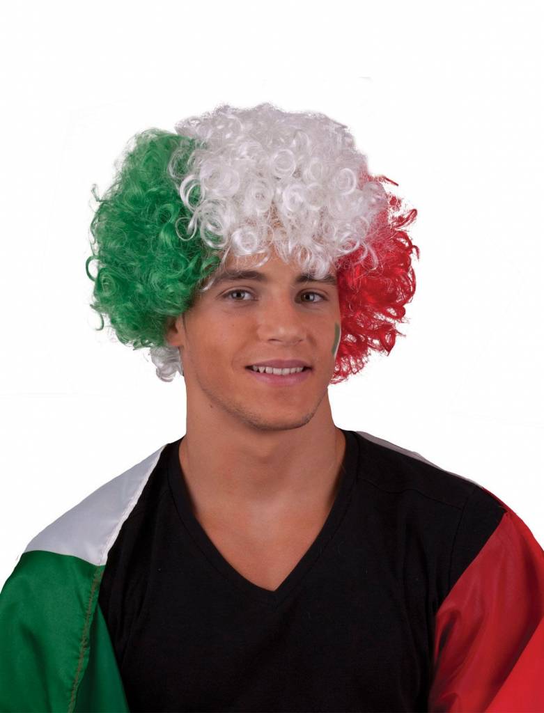 Italiaanse Afropruik - Verkleedpruik