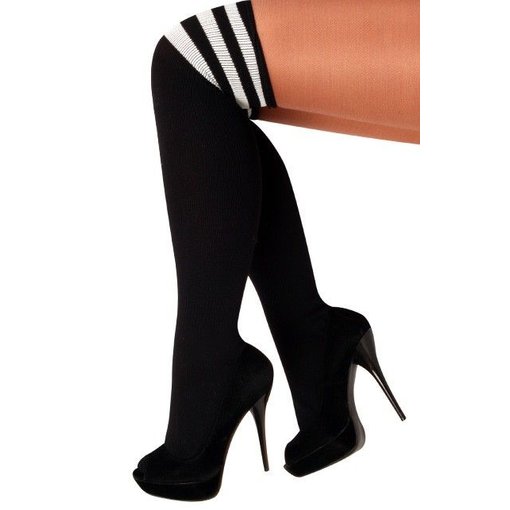 Cheerleader sokken zwart/wit