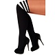 Cheerleader sokken zwart/wit
