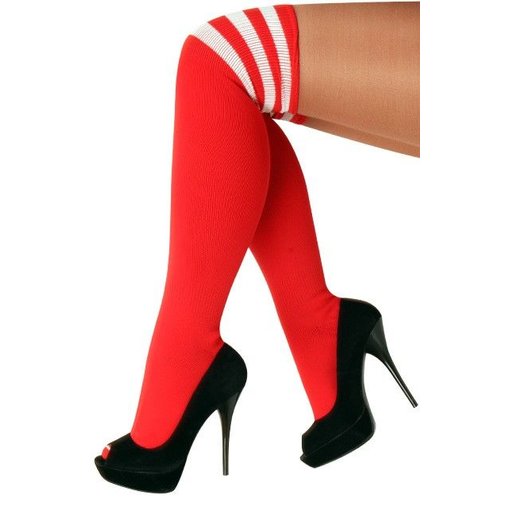Cheerleader sokken rood/wit