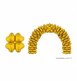 Gouden folie ballonnen hartvormig - 10 stuks