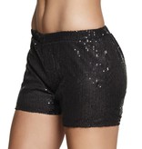 Hotpants pailletten zwart