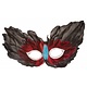 Oogmasker pluim zwart