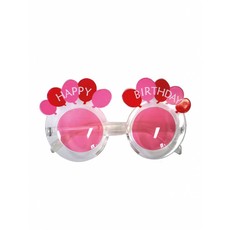 Bril Happy Birthday roze
