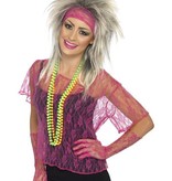 Kanten set 80's neon pink