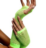 Visnet handschoenen neon groen