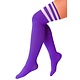 Cheerleader kousen paars/wit
