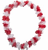 Bloemenslinger rood/wit