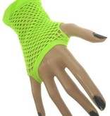 Nethandschoen kort vingerloos fluor groen